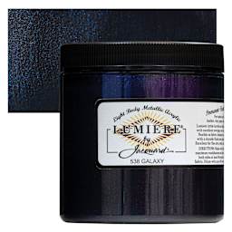 Jacquard Lumiere Acrylic - Galaxy, 8 oz Jar and swatch