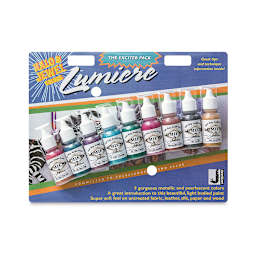 Jacquard Lumiere Acrylic Paint Sets - front of package of 9pc Exciter Pack