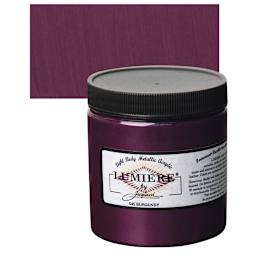 Jacquard Lumiere Acrylic - Burgundy, 8 oz Jar and swatch