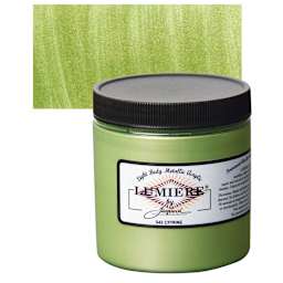 Jacquard Lumiere Acrylic - Citrine, 8 oz Jar and swatch