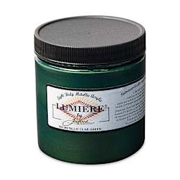 Jacquard Lumiere Acrylic - Metallic Olive Green, 8 oz Jar
