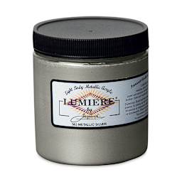 Jacquard Lumiere Acrylic - Metallic Silver, 8 oz Jar