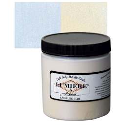Jacquard Lumiere Acrylic - Hi-Lite Blue, 8 oz Jar and swatch