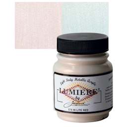 Jacquard Lumiere Acrylic - Hi-Lite Red, 2.25 oz Jar and swatch