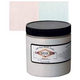 Jacquard Lumiere Acrylic - Hi-Lite Red, 8 oz Jar and swatch