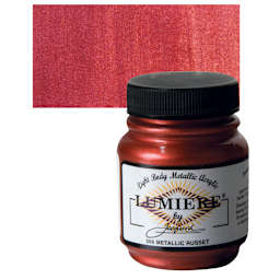 Jacquard Lumiere Acrylic - Metallic Russet, 2.25 oz Jar and swatch