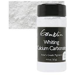 Gamblin Artist's Grade Pigment - Whiting, 4 oz bottle and swatch
