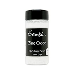 Gamblin Artist's Grade Pigment - Zinc White Oxide, 4 oz bottle
