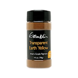 Gamblin Artist's Grade Pigment - Transparent Earth Yellow, 4 oz bottle