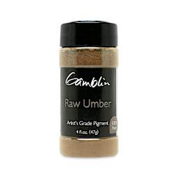 Gamblin Artist's Grade Pigment - Raw Umber, 4 oz bottle