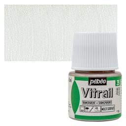 Pebeo Vitrail Paint - Pearl, 45 ml bottle and swatch