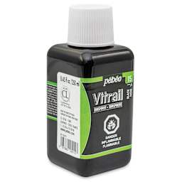 Pebeo Vitrail Paint - Black, 250 ml bottle side view