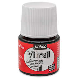 Pebeo Vitrail Paint - Pink, 45 ml bottle