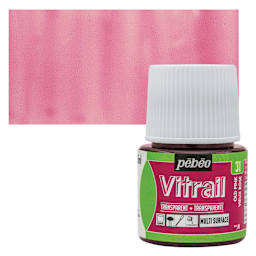 Pebeo Vitrail Paint - Old Pink, 45 ml bottle and swatch