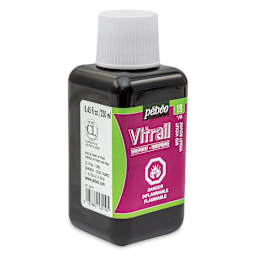 Pebeo Vitrail Paint - Red Violet, 250 ml bottle side view