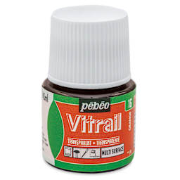 Pebeo Vitrail Paint - Orange, 45 ml bottle