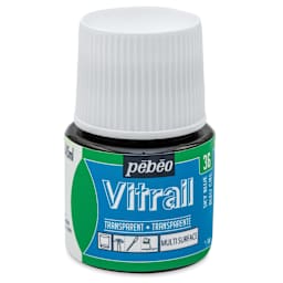 Pebeo Vitrail Paint - Sky Blue, 45 ml bottle