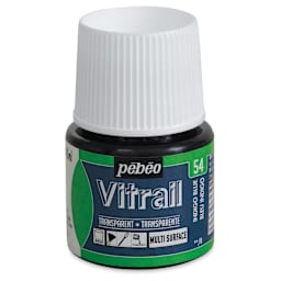 Pebeo Vitrail Paint - Indigo Blue, 45 ml bottle