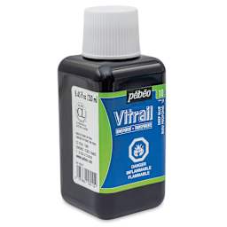 Pebeo Vitrail Paint - Deep Blue, 250 ml bottle side view