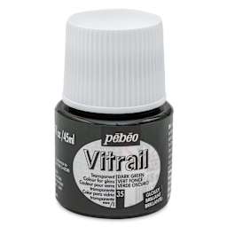 Pebeo Vitrail Paint - Dark Green, 45 ml bottle