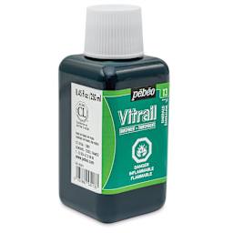Pebeo Vitrail Paint - Emerald, 250 ml bottle side view