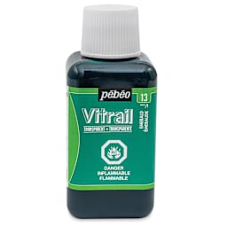 Pebeo Vitrail Paint - Emerald, 250 ml bottle