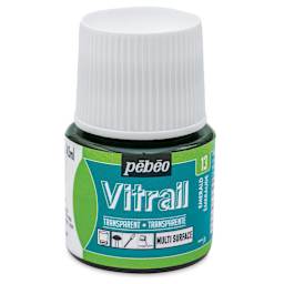 Pebeo Vitrail Paint - Emerald, 45 ml bottle
