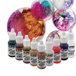 Jacquard Exciter Pack - Overtones, Set of 9, 0.5 oz, Bottles (Bottles shown with resin art)