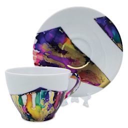 Jacquard Piñata Colors used on plate and cup.