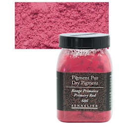 Sennelier Dry Pigment - Primary Red, 110 g jar and swatch