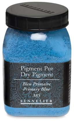 Sennelier Dry Pigments - Front of Primary Blue Jar

