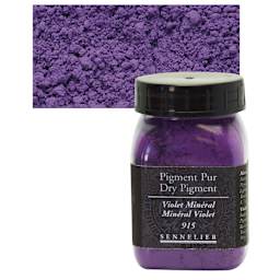 Sennelier Dry Pigment - Mineral Violet, 50 g jar and swatch
