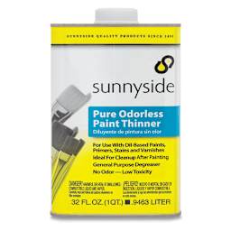 Sunnyside Odorless Paint Thinner - Front of 32oz Can