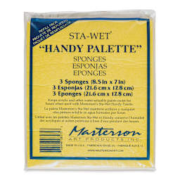 Masterson Sta-Wet Handy Palette - Sponge Refill, Pkg of 3, front of the packaging
