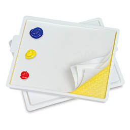 Masterson Sta-Wet Handy Palette - palette paper lifted showing corner of sponge