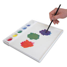 Masterson Painter's Pal Palette, mixing area in use