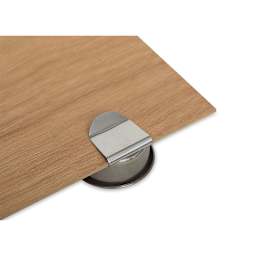 Stainless Steel Palette Cups - View of clip side of cup attached to palette