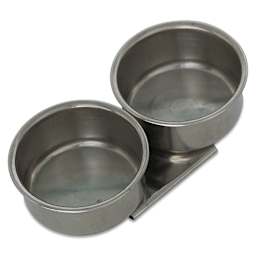 Stainless Steel Palette Cups - Top view of Small Double Cup