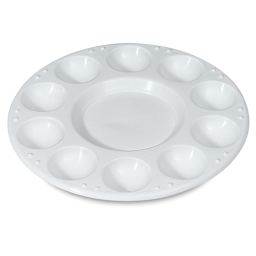 Plastic 10-Well Paint Tray - 6 3/4" Diameter, White