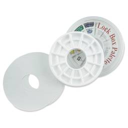 Richeson Lock Box Palette - Open with 10 Sheet Disposable Mixing Sheet Pad 