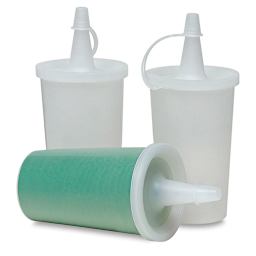 Richeson Liquid Flow Dispensers, one filled with green paint