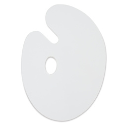 Art Alternatives Clear Acrylic Palette - Oval, 10" x 14", back