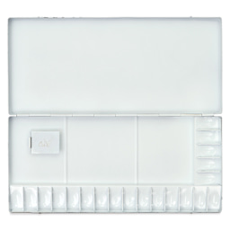 Anderson & Sons Aluminum Folding Palette - 12" x 10" open to show wells