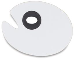 Richeson White Melamine Palettes - Single Oval Palette shown