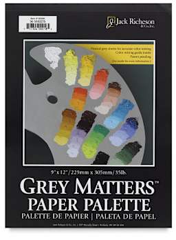 Gray Paper Palette, 50 Sheets - 9" x 12" Front Cover of Pad