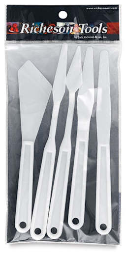 Richeson Plastic Painting Knives- Set of 5, In Package