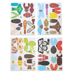 Roylco Beautiful Bugs - Insect Sculptures, Set of 16 Designs, 64 Sheets - sheet examples