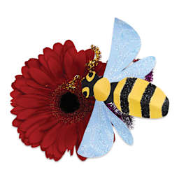 Roylco Beautiful Bugs - finished bee sculpture on flower (not included)