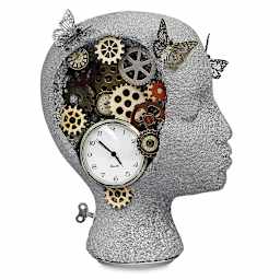 FloraCraft SmoothFom Foam Head - profile of finished piece in Steampunk style