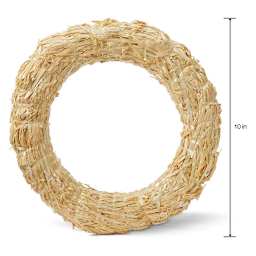 Natural Straw Wreaths 10"